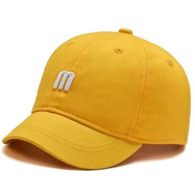Baseball cap : "M" DUCK CAP - Topi baseball topi pria topi wanita SHORT BRIM CAP One Size YELLOW
