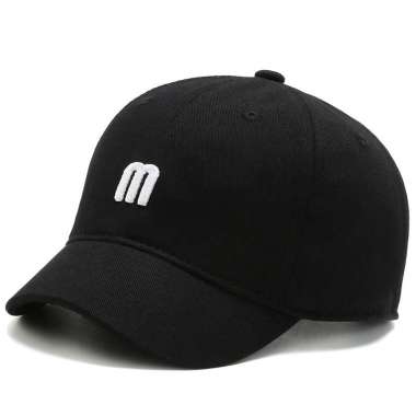 Baseball cap : "M" DUCK CAP - Topi baseball topi pria topi wanita SHORT BRIM CAP One Size BLACK