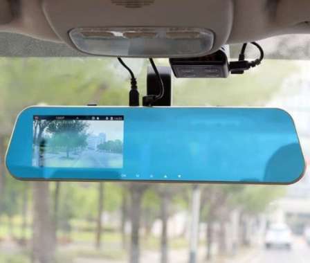 Kaca Spion Rear Car DVR Dual Camera 1080P 4.3 Inch DVR SPION MOBIL