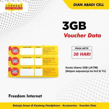 Voucher Indosat 3GB Freedom Internet /28HARI