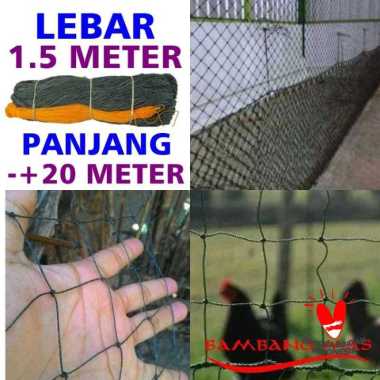 Jaring Kandang Ayam Lebar 1.5 Meter Kebun Burung sawah panjang 20meter