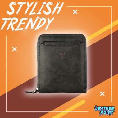 TROY HORO & AVERO - Dompet Kulit Pria Cowok Wanita Cewek Ori Import Horo - Abu