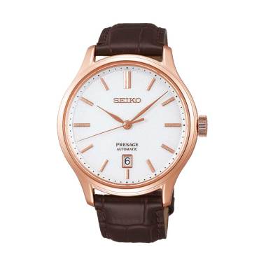 Seiko Presage Automatic Japan Made Jam Tangan Pria [SRPD42J1] Gold Brown