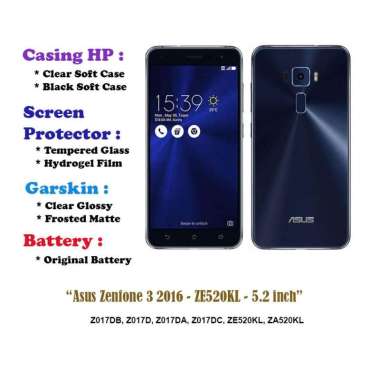 Asus Zenfone 3 2016 - ZE520KL - 5.2 inch - Case - Screen Protector - Battery - Dll Hydrogel