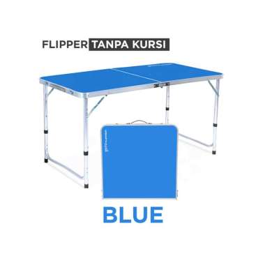Goto Flipper Table Meja Makan Lipat Set Koper Camping Outdoor Portable BLUE