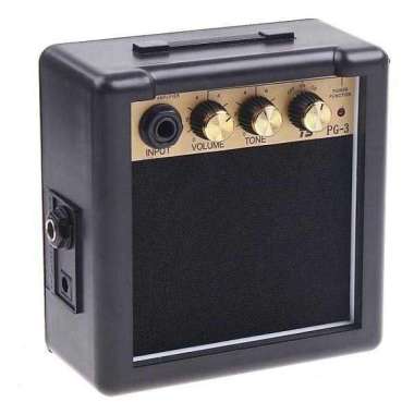 Amplifier Mini Gitar Elektrik Akustik Bas 3W Hitam
