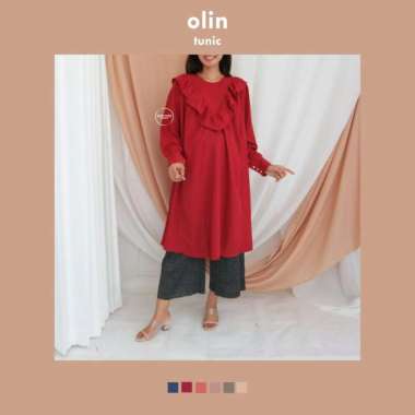 MAMAHAMIL Baju Hamil Menyusui Muslim Jumbo OLIN Dress - DRO 1015 Merah