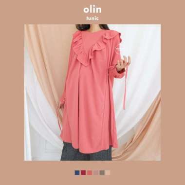MAMAHAMIL Baju Hamil Menyusui Muslim Jumbo OLIN Dress - DRO 1015 Merah Muda