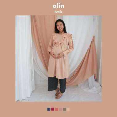 MAMAHAMIL Baju Hamil Menyusui Muslim Jumbo OLIN Dress - DRO 1015 Creame