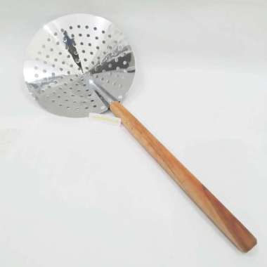 Saringan minyak Goreng Gorengan kerucut berlubang Stainless sedang