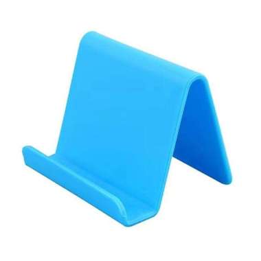 Stand Holder Persegi tatakan HP senderan handphone table meja docking Biru