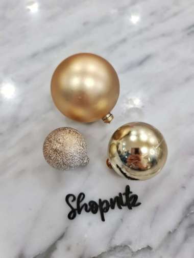 Topper Cake Balloon Elegant Dekorasi Toper Kue Balon 3Pcs / Set Gold