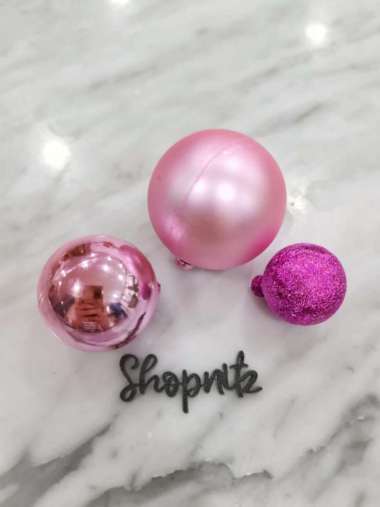 Topper Cake Balloon Elegant Dekorasi Toper Kue Balon 3Pcs / Set Pink