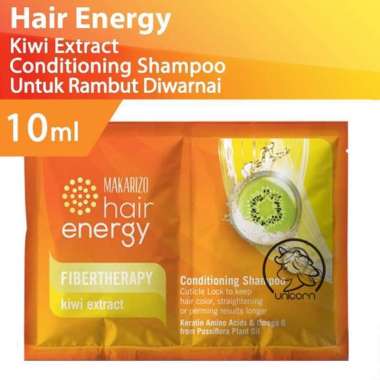 MAKARIZO Hair Energy Fibertherapy Conditioning Shampoo 10ml | Shampo Makarizo Sachet Kiwi
