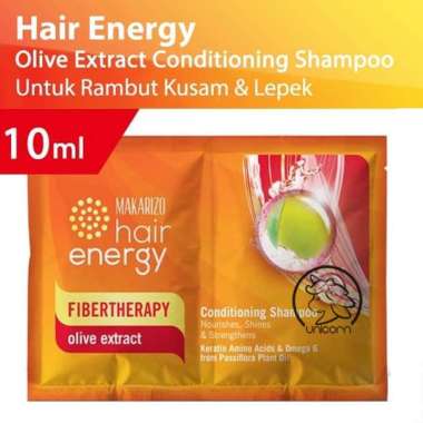 MAKARIZO Hair Energy Fibertherapy Conditioning Shampoo 10ml | Shampo Makarizo Sachet Olive