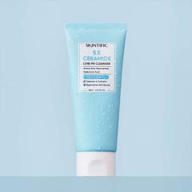 SKINTIFIC 5X Ceramide Low PH Cleanser 80ml - Pembersih Wajah SKINTIFIC