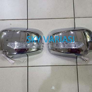 Cover Spion Led Lampu Mobil Triton / Pajero Lama Chrome Silver