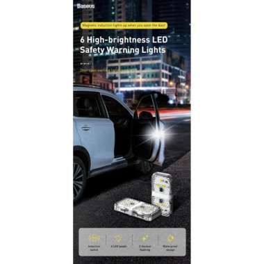 LAMPU PINTU MOBIL LED BASEUS SAFETY CAR DOOR OPEN WARNING LIGHT LED Putih