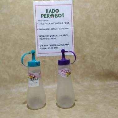botol kesya hommy 400ml - botol saus cantik - botol kecap unik