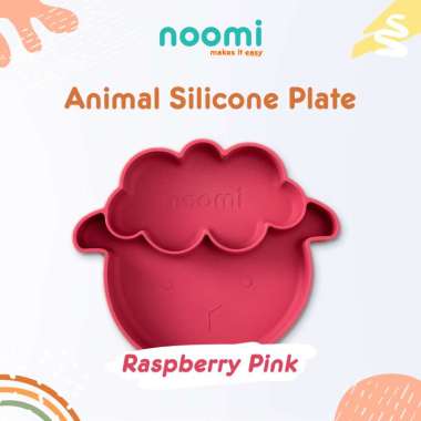 Noomi Animal Silicone Plate - Raspberry Pink