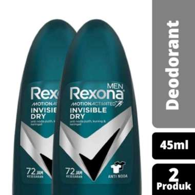 Rexona Men Deodorant Roll On Invisible Dry 45ml - 2 pcs