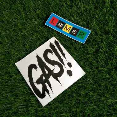 STIKER GAS!! 12 CM HITAM.