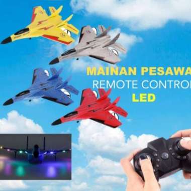mainan pesawat terbang remote control rc led airplane mainan kapal