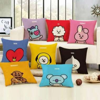 Bantal Boneka BTS Bt21 UNOFFICIAL TATA COOKY SHOOKY KOYA VAN /KPOP