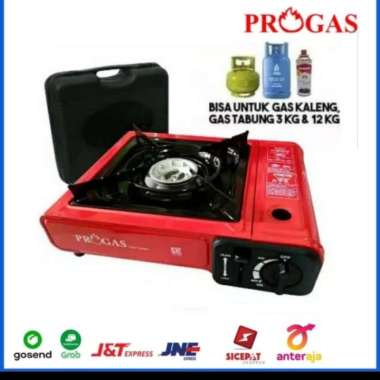 Kompor portable Progas + isi gas kaleng kompor camping