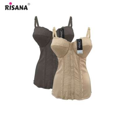 Sici Busana - Longtorso Kebaya Jumbo Korset Pelangsing Perut Jumbo Longtorso Risana Art LT SK3003B C