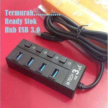 HUB USB 3.0 M-TECH 4 PORT ON/OFF KABEL 1.2M - USB HUB 3.0