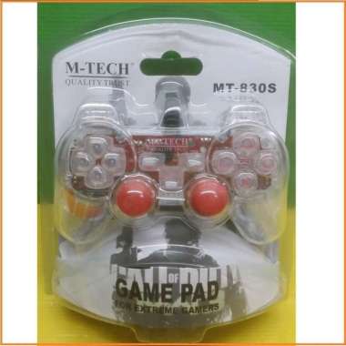 M-Tech MT-830S Gamepad SINGLE TRANSPARAN Stick Biru
