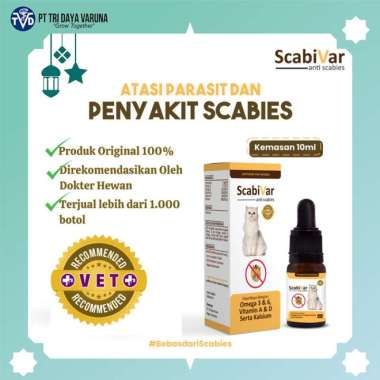 ScabiVar Sirup Untuk Atasai Scabies Kudis Budukan Keropeng Pada Kucing
