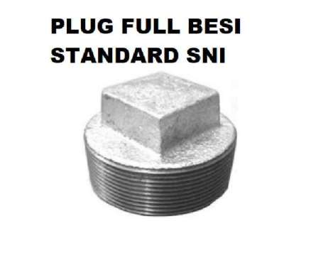 Dop Drat Luar Full Besi 1 1/2 inch Penutup Ujung Sambungan Saluran Air