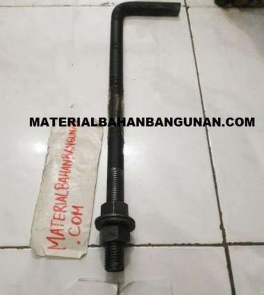 Baut Angkur Type L 19 mm x 70 cm Baut Jangkar Pondasi Tiang Cor Tanam