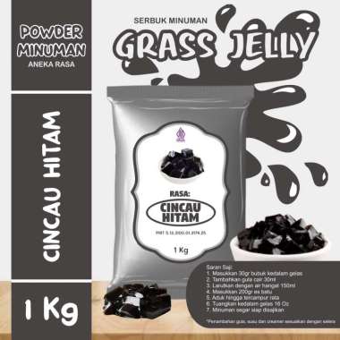 Bubuk Cincau Hitam Bubuk Cincau Jelly Grass Jelly Cincau Flavor Powder 1 Kg C27