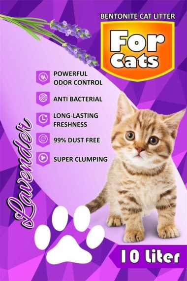 OEM KARGO Pasir Kucing Gumpal Wangi FOR CATS 10 Liter LAVENDER Cat Litter