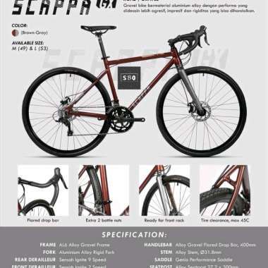 Sepeda Roadbike Gravel Genio Scappa GX Alloy 2022