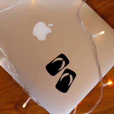 Grapinno Sandal Teklek Decal Sticker Laptop for Apple MacBook 13 Inch hitam
