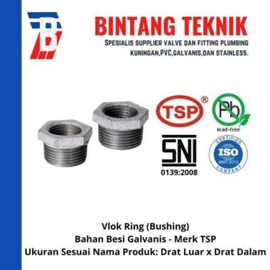 Vlok Ring (Bushing) 2" x 1/2" Besi Galvanis TSP Galvanis