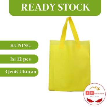 [COD] TAS SPUNBOND KUNING TAS SPONBOND/ TAS PROMOSI/ TAS TENTENG/ TAS SPUNBOND POLOS/ TAS SABLON 25x
