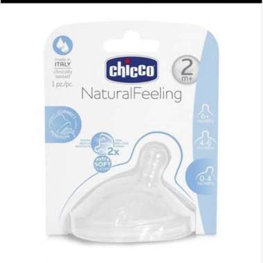 Chicco Natural Feeling Nipple Medium Flow Dot Bayi (2m+)