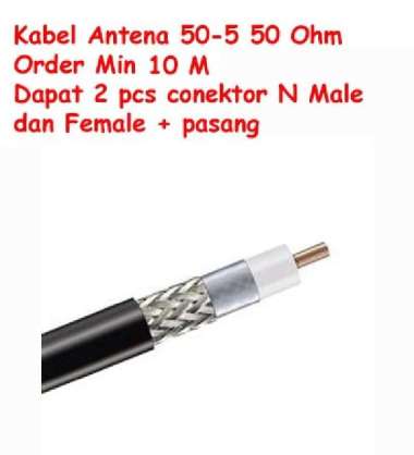 Kabel Coaxial Antena RG 212 RG212 5D-FB 50 OHM N Male Female per meter RG50-5/M