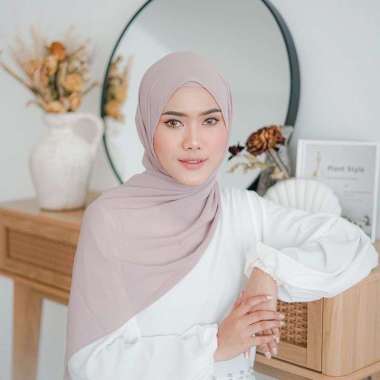 Rifanyhijab - Aline Pashmina "Warna Part 1" || Pashmina Cerutty Babydoll Taupe