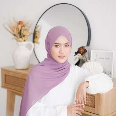 Rifanyhijab - Aline Pashmina "Warna Part 1" || Pashmina Cerutty Babydoll Dusty Purple