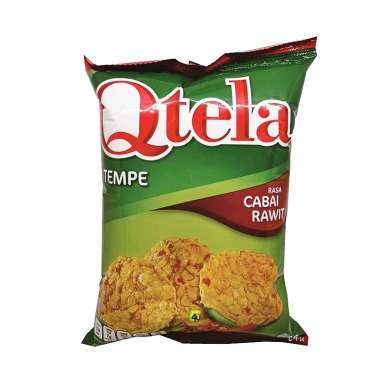 QTELA - Keripik TEMPE - 55gr PEDAS RAWIT