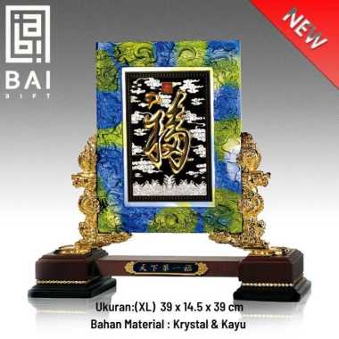 BAI GIFT Pajangan Rumah Krystal Tulisan Feng Shui Hiasan Rumah Feng Shui Krystal ukuran produk