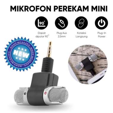 Microphone Mini Model T Jack Audio Aux 3.5mm Stereo Recording untuk Hp