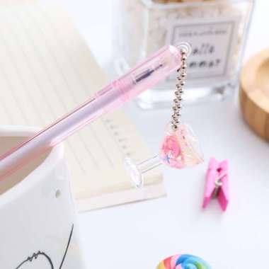 OEM ONE-A34 Pulpen Gelas Gantungan Pen Karakter Minuman Cangkir Pena Gel Bolpen Unik Alat tulis kant