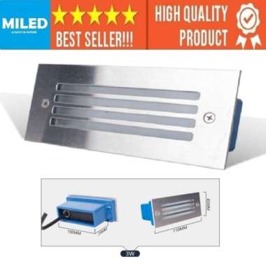 LAMPU DINDING TANGGA LED INWALL 3 WATT 3W PENERANGAN ANAK TANGGA GARIS PANJANG